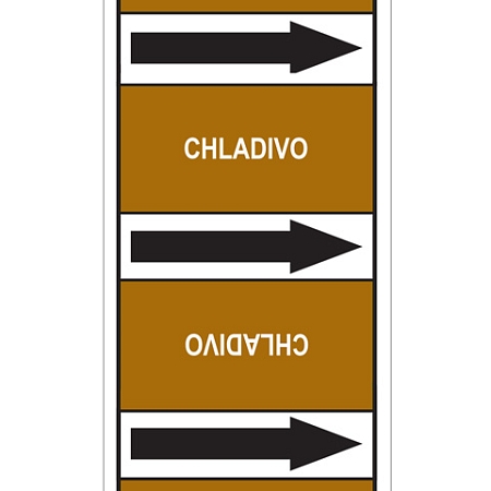 Značení potrubí, chladivo 220 ks,100 × 150 mm